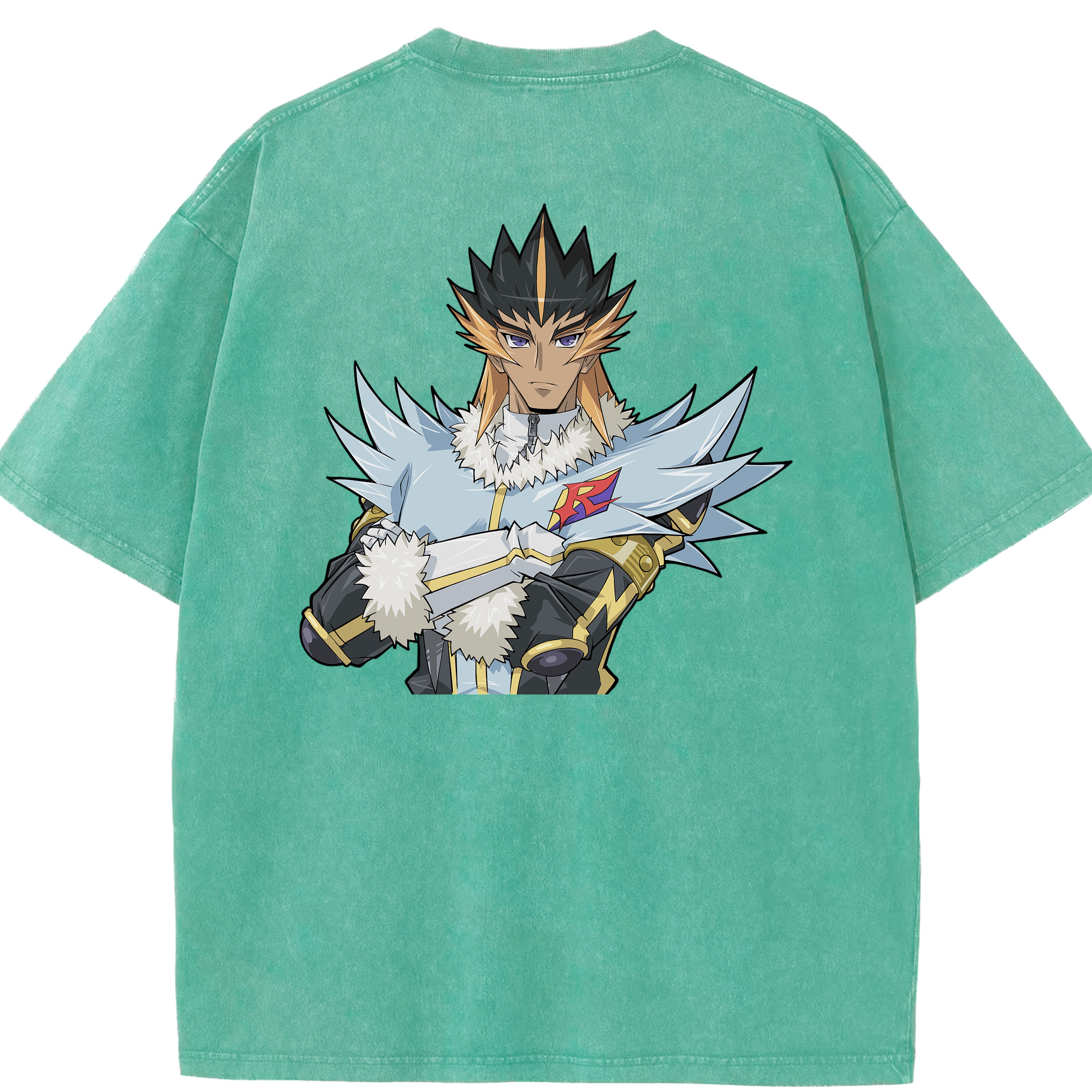 （画像用） 遊☆戯☆王 Yu-Gi-Oh! 綿100% ヴィンテージ風 半袖Tシャツ（背面プリント）